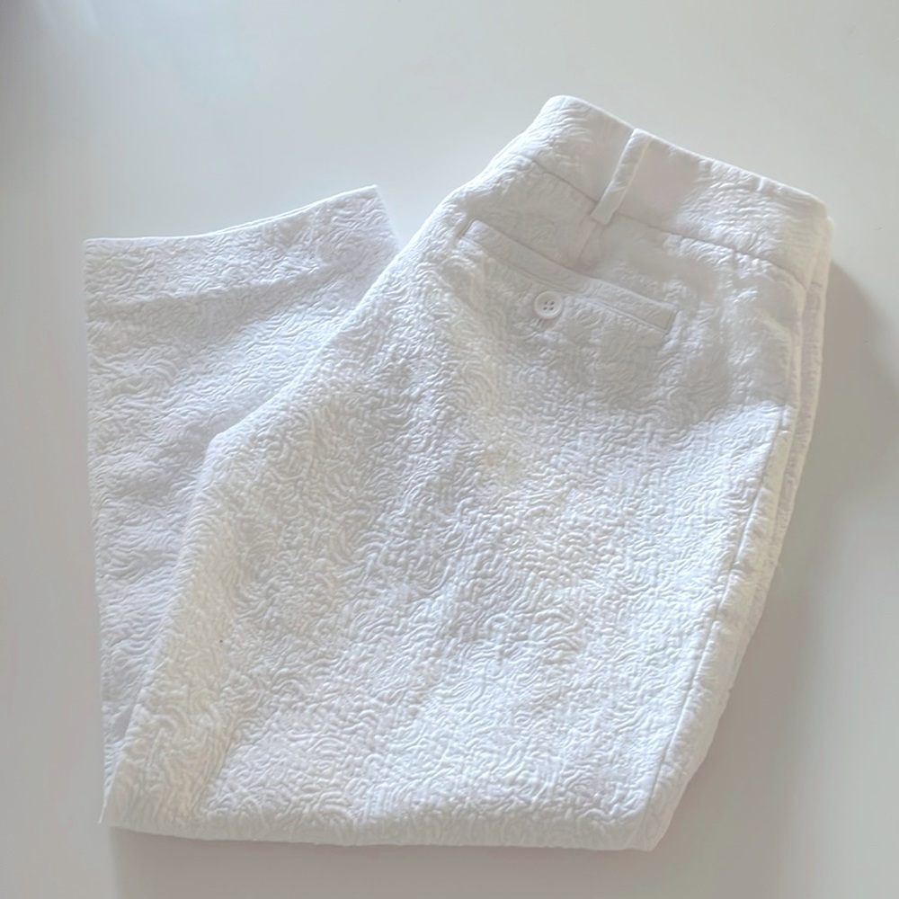 4 Club Monaco Cotton Capri Pants -white